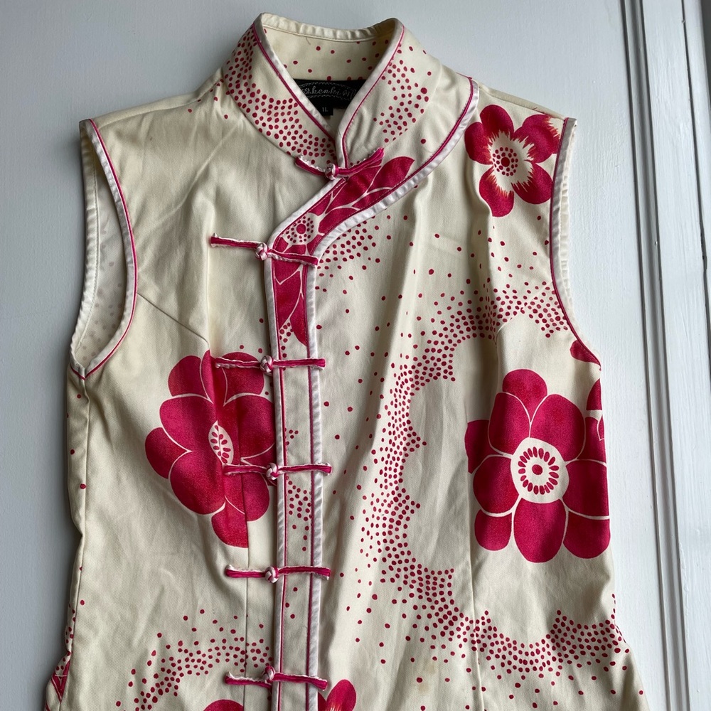 Unique Vest in qi pao/cheongsam style. Minimal wear.